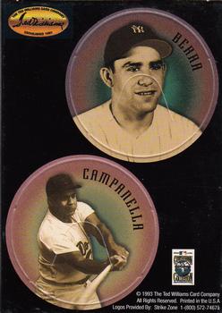 1993 Ted Williams - Pog Cards #NNO Yogi Berra / Roy Campanella Front