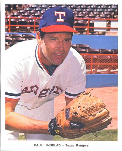 1972 Texas Rangers Color Picture Pack #NNO Paul Lindblad Front