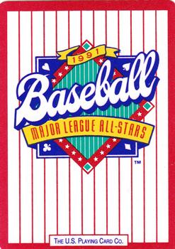 1991 U.S. Playing Card Co. Major League All-Stars Playing Cards #3♥ Jack McDowell Back