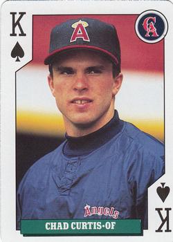 1992 Bicycle Rookies Playing Cards #K♠ Chad Curtis Front