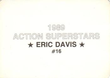 1989 Action Superstars (unlicensed) #16 Eric Davis Back