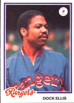 1978 Topps Burger King Texas Rangers #6 Dock Ellis Front