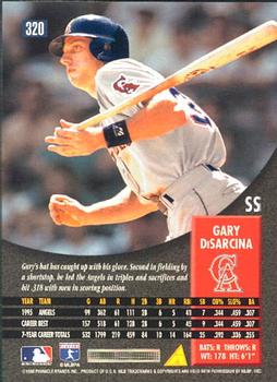 1996 Pinnacle #320 Gary DiSarcina Back