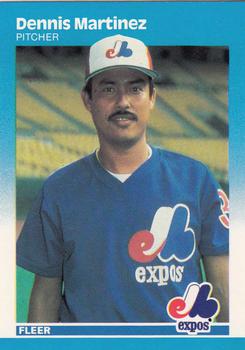 1987 Fleer - Glossy #324 Dennis Martinez Front