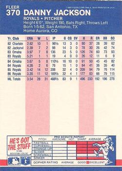 1987 Fleer - Glossy #370 Danny Jackson Back