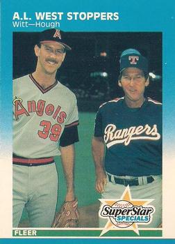 1987 Fleer - Glossy #641 A.L. West Stoppers (Mike Witt / Charlie Hough) Front