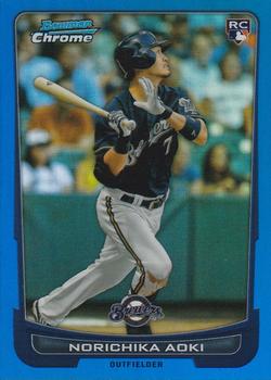 2012 Bowman Draft Picks & Prospects - Chrome Blue Refractors #29 Norichika Aoki Front