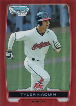 2012 Bowman Draft Picks & Prospects - Chrome Draft Picks Red Refractors #BDPP9 Tyler Naquin Front