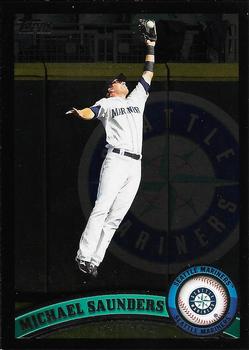 2011 Topps - Black Border #252 Michael Saunders Front