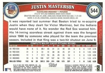2011 Topps - Diamond Anniversary Limited Edition #544 Justin Masterson Back