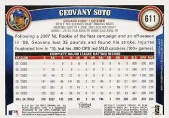 2011 Topps - Diamond Anniversary Limited Edition #611 Geovany Soto Back