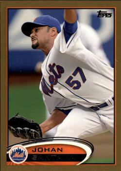 2012 Topps - Gold #479 Johan Santana Front