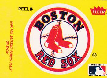 1986 Fleer - Team Stickers #NNO Boston Red Sox Logo Front