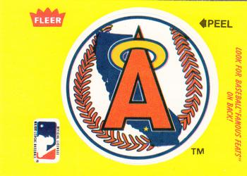 1986 Fleer - Team Stickers #NNO California Angels Logo Front