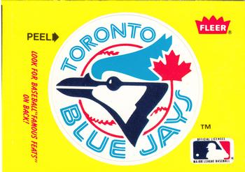 1986 Fleer - Team Stickers #NNO Toronto Blue Jays Logo Front