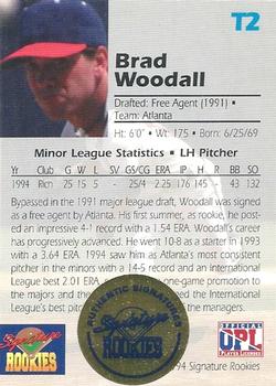 1994 Signature Rookies Draft Picks - Top Prospects Signatures #T2 Brad Woodall Back