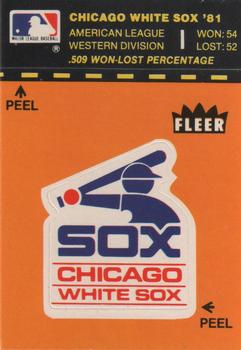 1982 Fleer - Team Stickers #NNO Chicago White Sox Logo Front