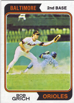 1974 Topps #109 Bob Grich Front