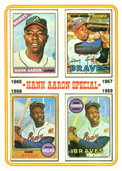 1974 Topps #5 Hank Aaron Special 1966-1969 Front