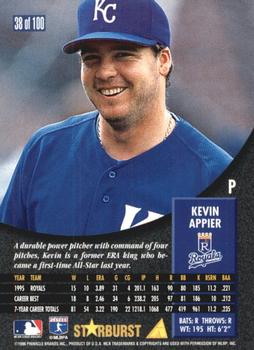 1996 Pinnacle - Starburst #38 Kevin Appier Back