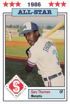 1986 Jennings Southern League All-Stars #4 Gary Thurman Front