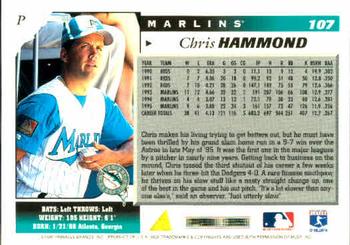 1996 Score #107 Chris Hammond Back