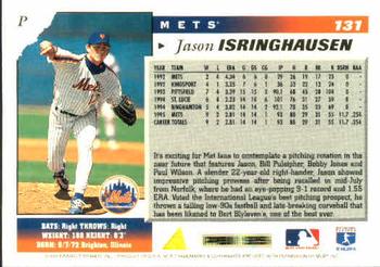1996 Score #131 Jason Isringhausen Back