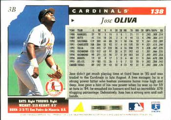 1996 Score #138 Jose Oliva Back