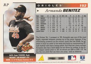 1996 Score #152 Armando Benitez Back