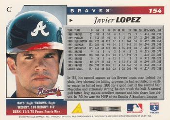 1996 Score #154 Javier Lopez Back