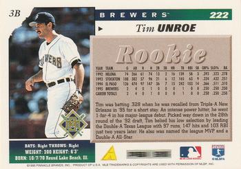1996 Score #222 Tim Unroe Back