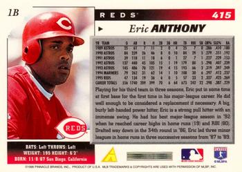 1996 Score #415 Eric Anthony Back