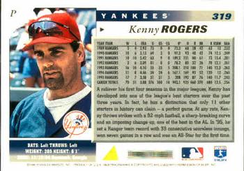 1996 Score #319 Kenny Rogers Back