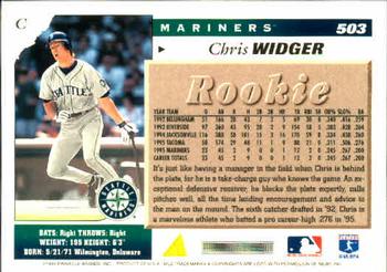 1996 Score #503 Chris Widger Back