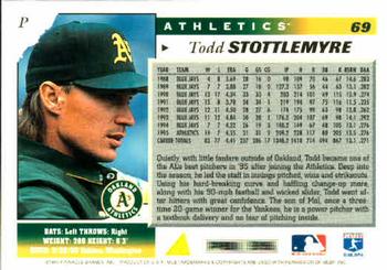 1996 Score #69 Todd Stottlemyre Back