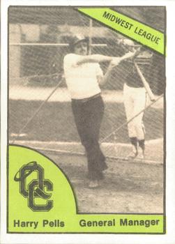 1978 TCMA Quad City Angels #17 Harry Pells Front