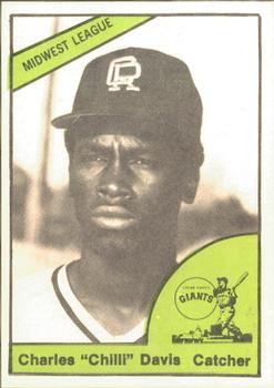 1978 TCMA Cedar Rapids Giants #7 Chili Davis Front