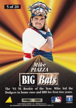 1996 Score - Big Bats #5 Mike Piazza Back
