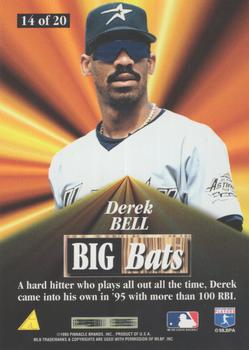 1996 Score - Big Bats #14 Derek Bell Back
