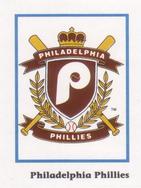 1990 Publications International Trivia Stickers #NNO Philadelphia Phillies Logo Front
