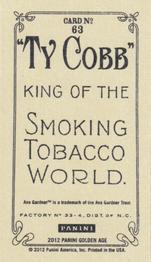 2012 Panini Golden Age - Mini Ty Cobb Tobacco #63 Ava Gardner Back