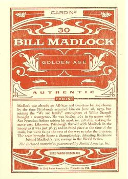 2012 Panini Golden Age - Museum Age #30 Bill Madlock Back