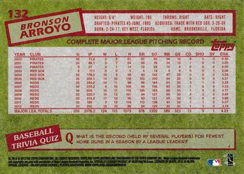 2013 Topps Archives #132 Bronson Arroyo Back