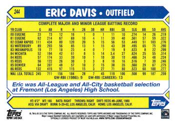 2013 Topps Archives #244 Eric Davis Back