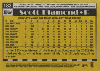 2013 Topps Archives #183 Scott Diamond Back