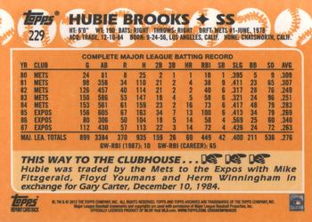 2013 Topps Archives #229 Hubie Brooks Back