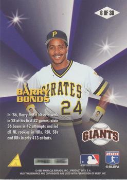 1996 Score - Diamond Aces #6 Barry Bonds Back