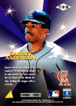 1996 Score - Diamond Aces #27 Garret Anderson Back