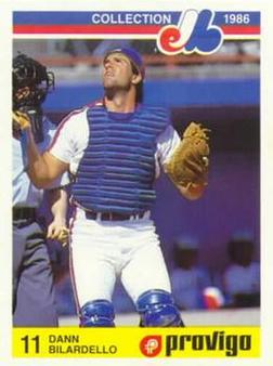 1986 Provigo Montreal Expos #2 Dann Bilardello Front