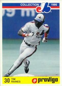 1986 Provigo Montreal Expos #7 Tim Raines Front